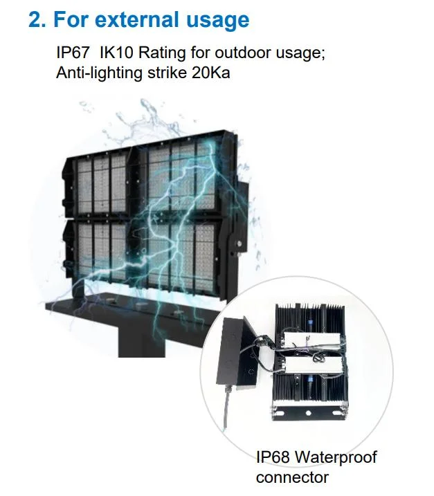 Factory Price IP67 5 Years Warranty Vertical Module Design Outdoor Waterproof 400W LED Flood Light for Arena Tennis Basebal Field Court Golf Course