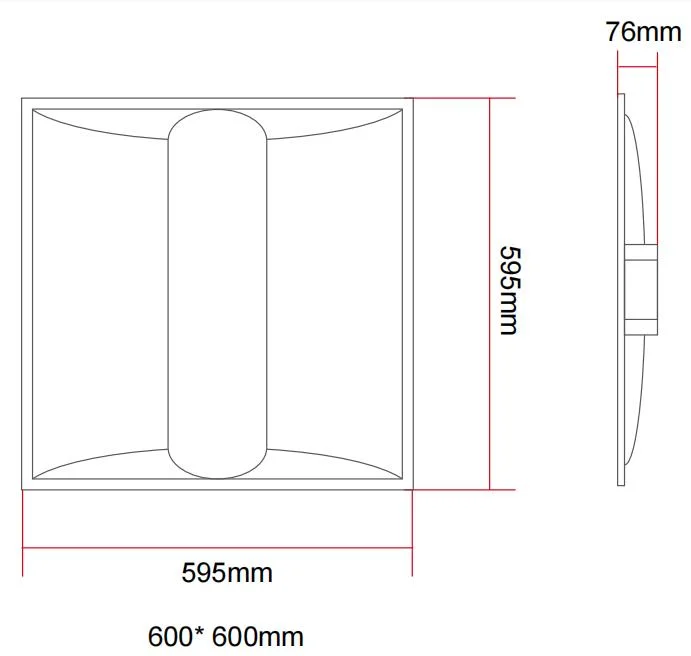 50W 2*4FT Flame-Retardant Anti Glare Dimmable Ceiling Light Commercial Lighting LED Panel Light Ceiling Troffer Light Fixtures for Offices / Classrooms / Hotel