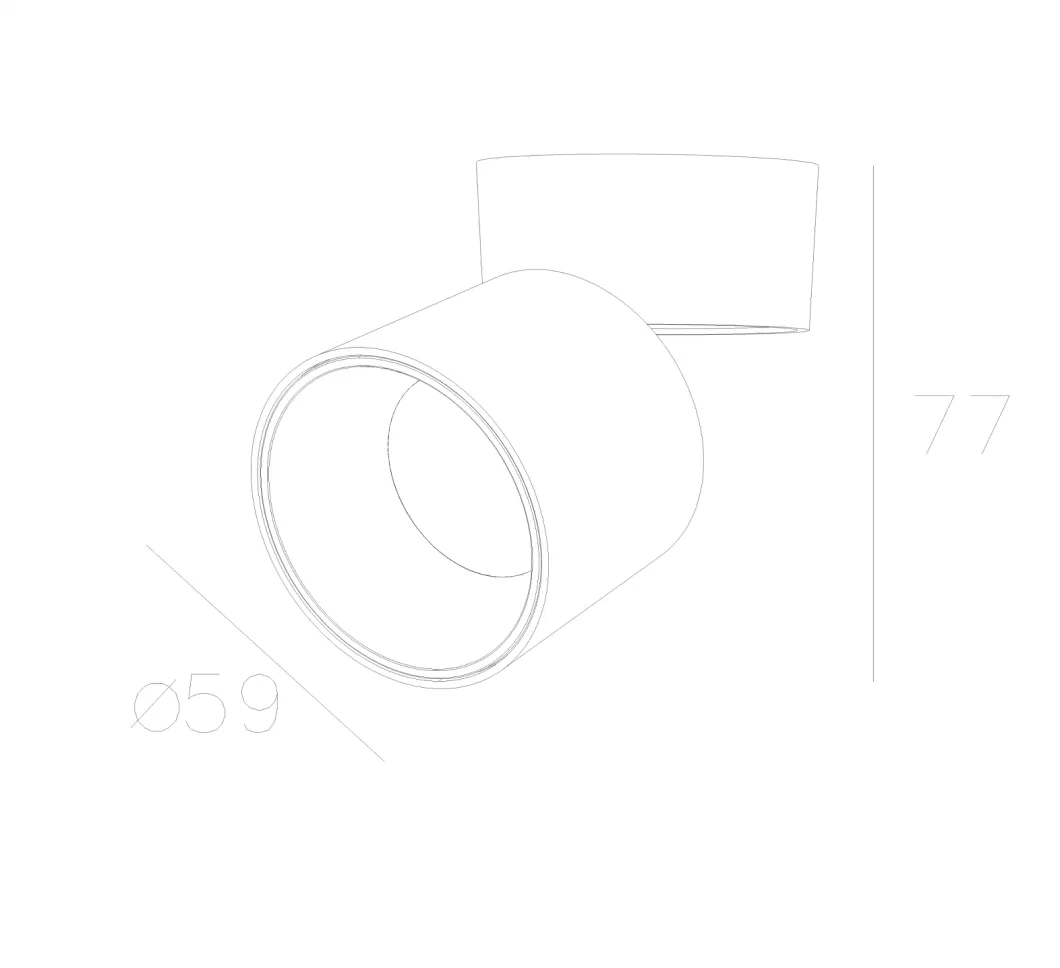 IP44 COB Spotlight Dimmable LED Downlight OEM ODM 12W Alüminyum Tavan Yüzeyi Ayarlanabilir 6