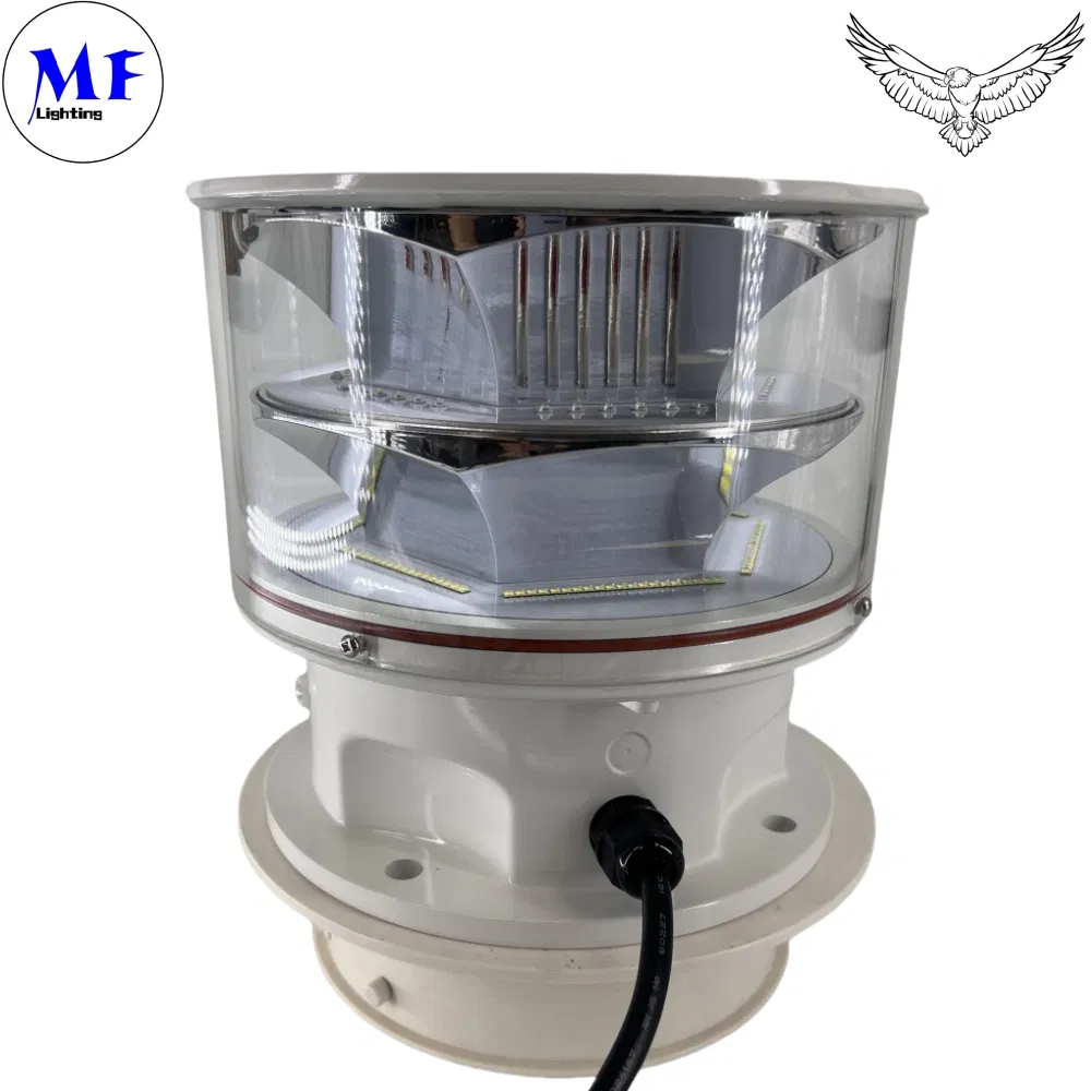 LED Havacılık Engelleme Işığı Fotocell Die-Casting IP66Telekomünikasyon Sarı Gaz Petrol Offshore Platform 3