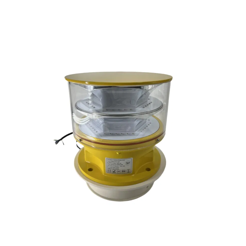 LED Havacılık Engelleme Işığı Fotocell Die-Casting IP66Telekomünikasyon Sarı Gaz Petrol Offshore Platform 5