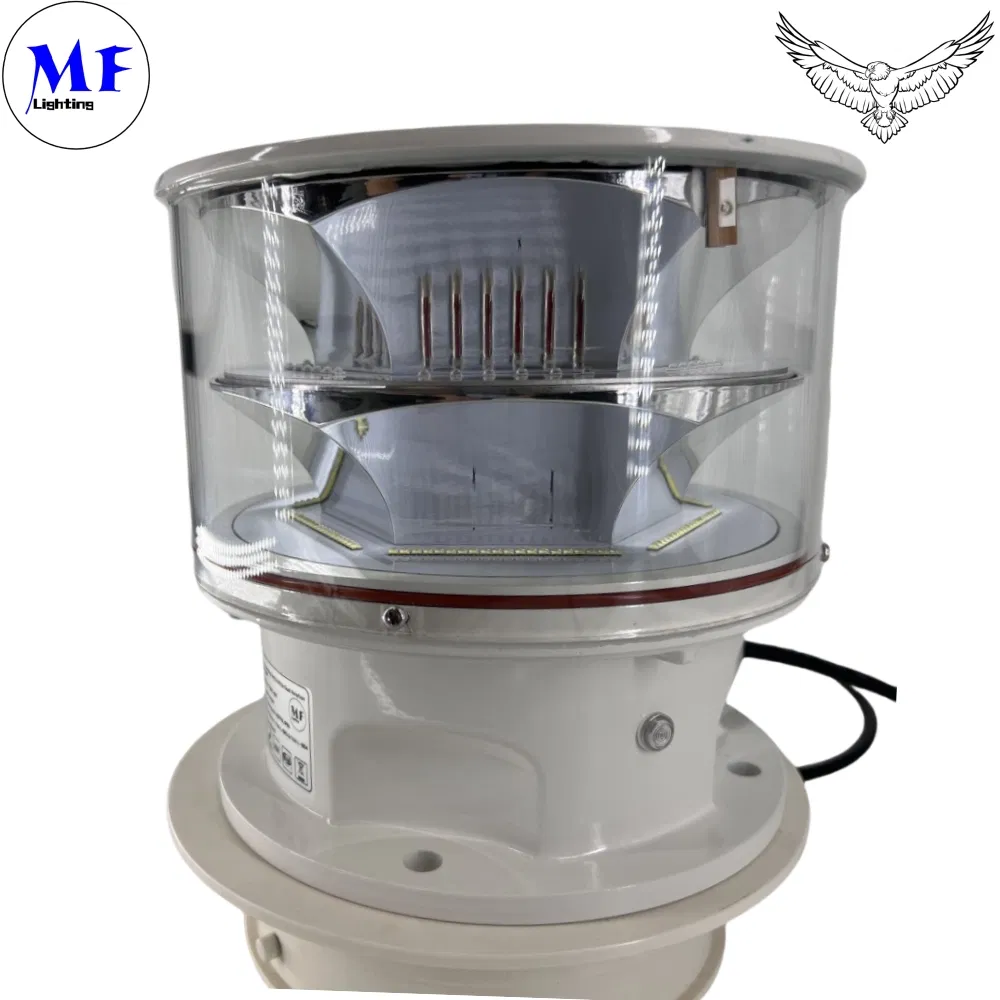 LED Havacılık Engelleme Işığı Fotocell Die-Casting IP66Telekomünikasyon Sarı Gaz Petrol Offshore Platform 4