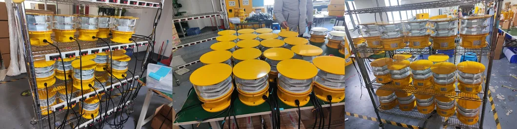 LED Havacılık Engelleme Işığı Fotocell Die-Casting IP66Telekomünikasyon Sarı Gaz Petrol Offshore Platform 6