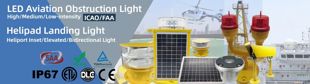 LED Havacılık Engelleme Işığı IP66 Su geçirmez Kırmızı Beyaz Çift Başlı Dahili Fotocell Uçak Engelleme Uyarı Işığı LED Düşük Yoğunluk 0