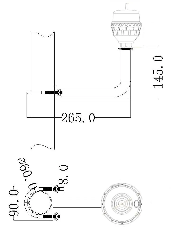 LED Havacılık Engelleme Işığı IP66 Su geçirmez Kırmızı Beyaz Çift Başlı Dahili Fotocell Uçak Engelleme Uyarı Işığı LED Düşük Yoğunluk 7