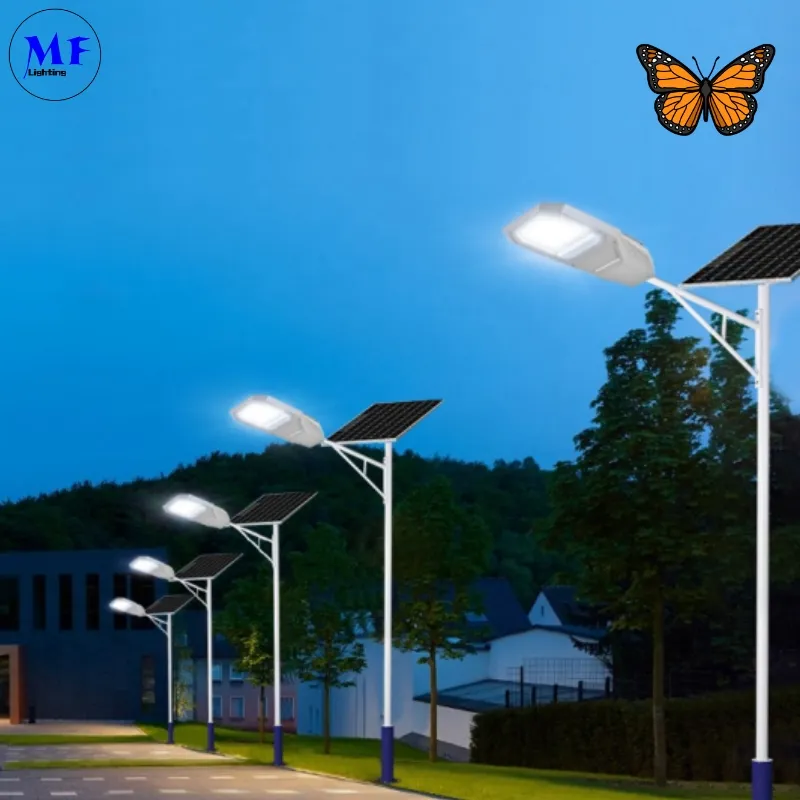 LED Güneş Bahçe Sokak Duvar Işığı Alüminyum Su geçirmez 200W IP65 Ik08 Kompakt Park Yolu kaldırımları Otoyol 2