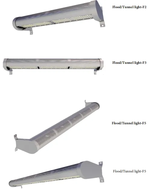 LED Bahçe Işığı Alüminyum. Su Geçirmez Direk Hızlı Kurulum IP66 Ik10 Otoyol Sel Yeraltı Depo Madencilik Tüneli 4