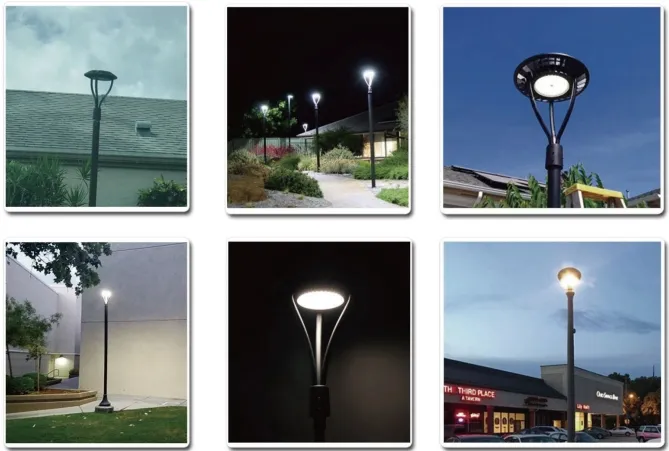 LED Bahçe Işığı Ayarlanabilir Nem Önleyici IP65 150W Su Geçirmez 140lm/W Siyah Peri Çim Avlu Direk Üstü 10