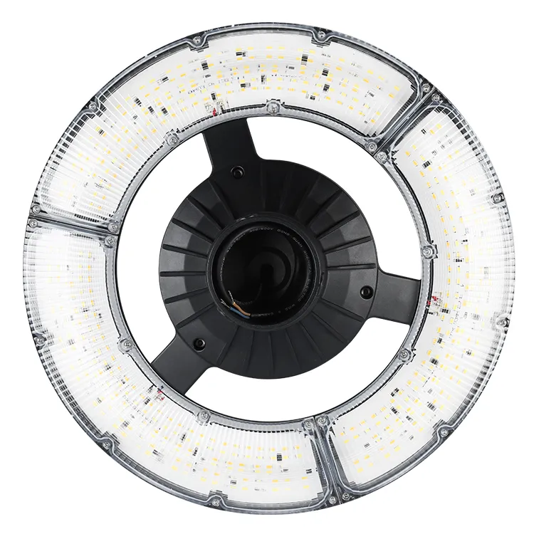 LED Bahçe Işığı Düzenlenebilir 150W IP65 İçinde Su geçirmez 130lm/W Yuvarlak Siyah Avlu Park Yard Post Top 0