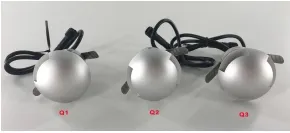 LED Adım Işığı Gümüş 3W 12V IP65 Yolu Yolu Meydanlar Pavment Bahçe 0
