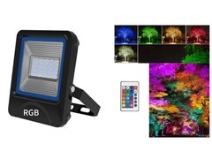 Açık RGBW 10W 20W 30W 50W 100W Su Geçirmez IP66 Projektör Uzaktan Kumandalı LED Taşkın Işık