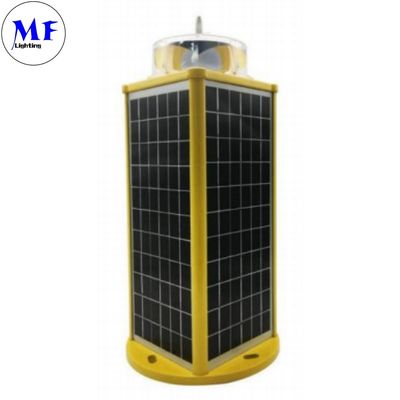 LED Solar Powered Lantern Light With Red Green Yellow White Blue Flashing Navigation Warning