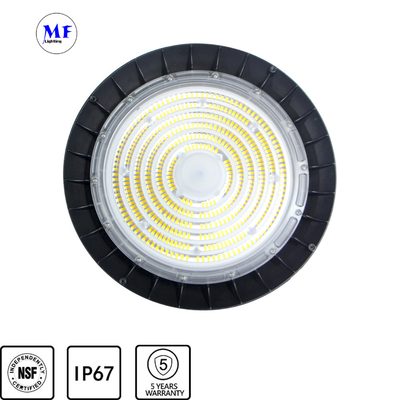 NSF CE  UFO LED High Bay Light 200W Smooth Body -Anti-Dust Design Easy Cleaning Supermarket Cold Chain Warehouse