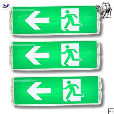 Factory Price SAA/CE Certified 8W IP65 AC220V-240V Waterproof Battery Rechargeable Bulkhead Exit Sign LED Emergency Light for Office Factory Hotel Parking Lot