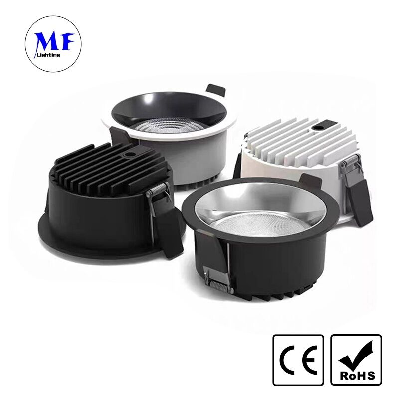 Factory Price Recessed LED Downlight UGR<19 Anti-Glare Office Tunable CCT Dimmable DALI Tuya Zigbee Die-cast Aluminum IP20 Ra90+ Commercial Ceiling Light