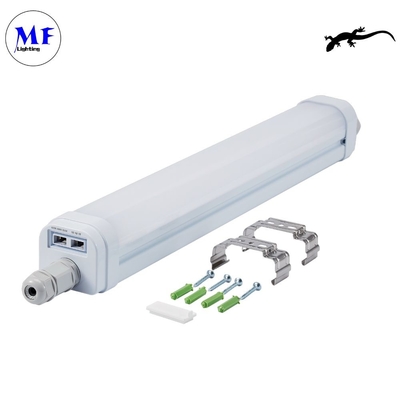 160lm/W IP66 LED Üçlü Kanıtlı Işık 18W36W80W IK08 İçerideki Depo için Acil Durum Sensörü ile