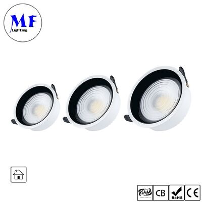 7W CRI90 160lm/W Spot Downlight Triac /0-10V/Dali-2 Hafifletilebilir Geniş Işık açısı 120° 6INCH/8INCH Ticari Alanlar için Arkaplanlı Parlama Karşıtı LED Aşağı Işık