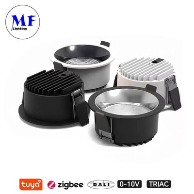 10W 160lm/W Gömme LED Spot Işık Triyak /0-10V/Dali-2 Dim Edilebilir CRI9 Geniş Işın Açısı 120° 8İNÇ/10İNÇ Gömme Parlama Önleyici LED Spot Ticari Alanlar İçin