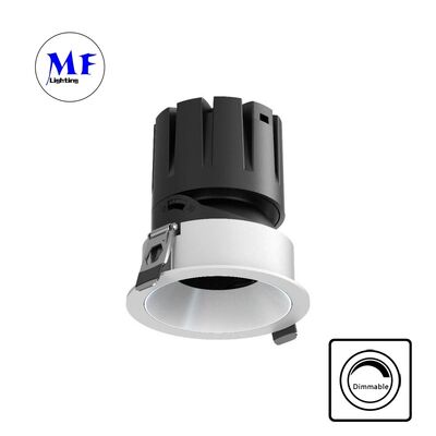 Anti-Glare COB Gömme LED Spot Aydınlatma Optik Lens, 15-55° Işın Açısı, 0-30° Ayarlanabilir Aydınlatma, 110V AC 5 CCT DIP ve 200-240V AC Dim Edilebilir Gömme Spot