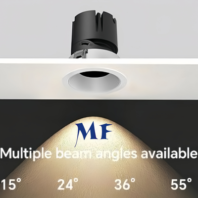 LED Aşağı Işık Fener Yuvarlak Parlama Karşıtı 10W 20W 25W 120lm/W EIK07 ETL Sürücü 5 CCT Ajust Dali Dim COB